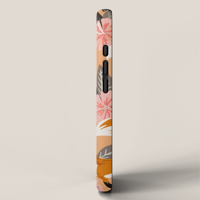 Foxes & Blooms - Melon Palette iPhone Case Gallery Image 2