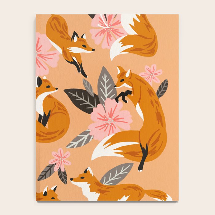 Foxes & Blooms - Melon Palette Notebook Gallery Image 4