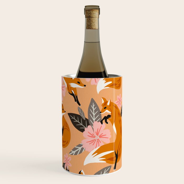 Foxes & Blooms - Melon Palette Wine Chiller Gallery Image 3