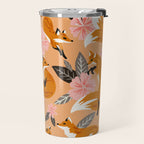 Foxes & Blooms - Melon Palette Travel Mug Gallery Image 2