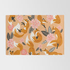 Foxes & Blooms - Melon Palette Rug Gallery Image 2