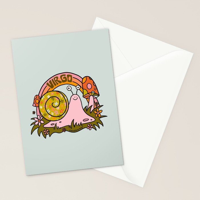 Virgo Snail Stationery Card Gallery Image 2