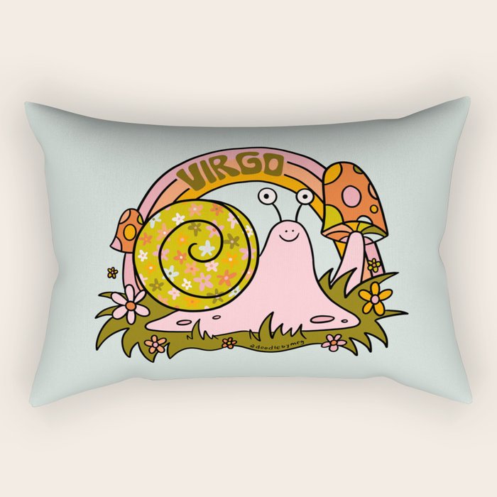 Virgo Snail Rectangular Pillow Gallery Image 1