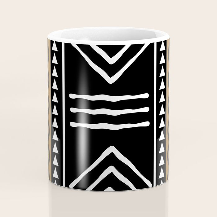 Tribal African Bogolan Fabric Art Design Coffee Mug Gallery Image 4