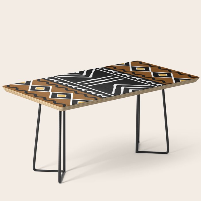 Tribal African Bogolan Fabric Art Design Coffee Table Gallery Image 1