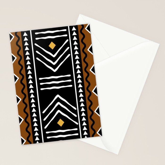 Tribal African Bogolan Fabric Art Design Stationery Card Gallery Image 2