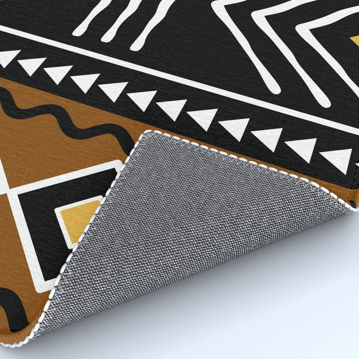 Tribal African Bogolan Fabric Art Design Rug Gallery Image 4