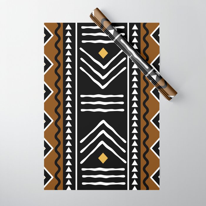 Tribal African Bogolan Fabric Art Design Wrapping Paper Gallery Image 1