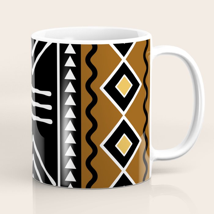 Tribal African Bogolan Fabric Art Design Coffee Mug Gallery Image 1