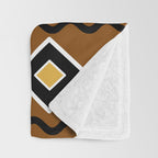 Tribal African Bogolan Fabric Art Design Throw Blanket Gallery Image 3