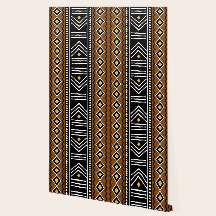 Tribal African Bogolan Fabric Art Design Wallpaper Gallery Image 2