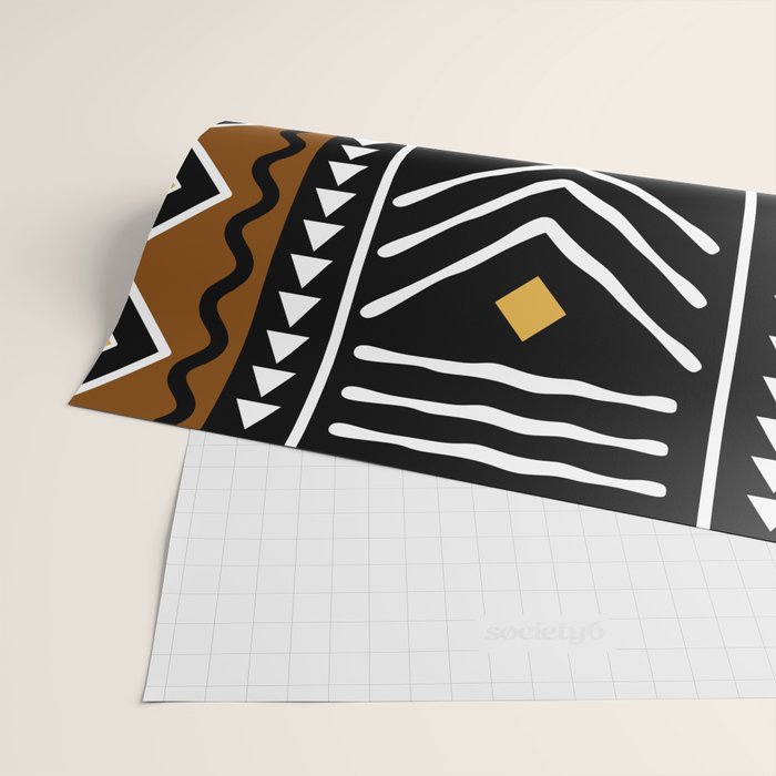 Tribal African Bogolan Fabric Art Design Wrapping Paper Gallery Image 2