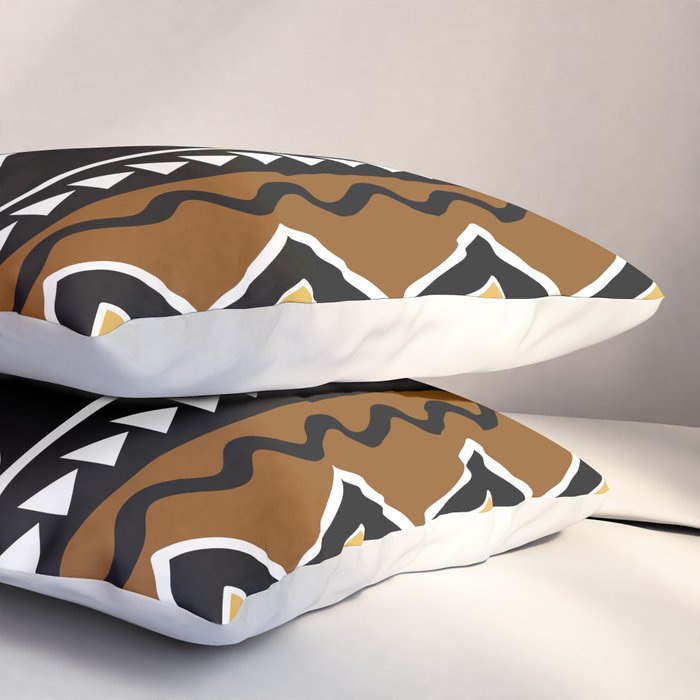 Tribal African Bogolan Fabric Art Design Pillow Sham Gallery Image 3