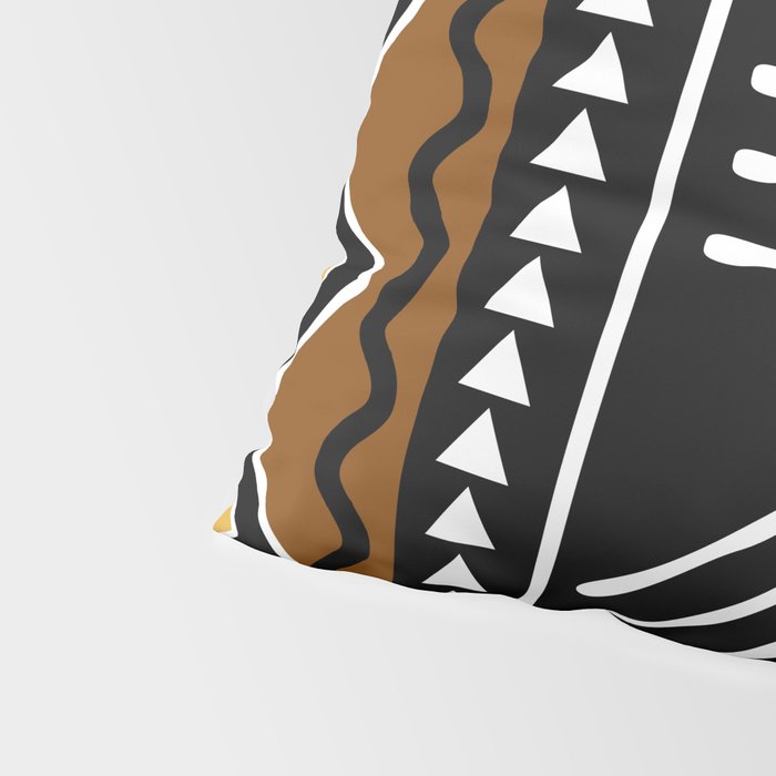 Tribal African Bogolan Fabric Art Design Pillow Sham Gallery Image 4