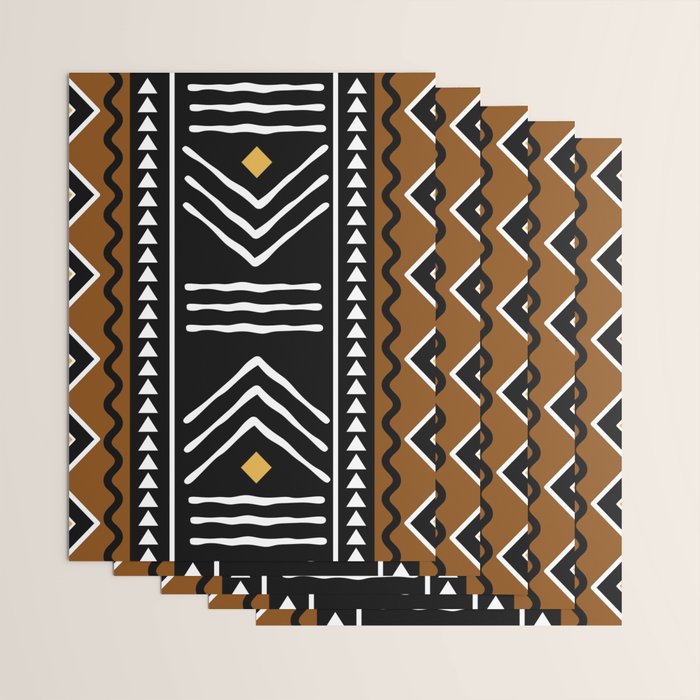 Tribal African Bogolan Fabric Art Design Wrapping Paper Gallery Image 3