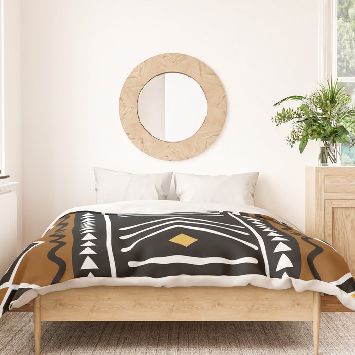 Tribal African Bogolan Fabric Art Design Duvet Cover Gallery Image 3