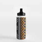 Tribal African Bogolan Fabric Art Design Water Bottle Gallery Image 2