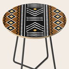 Tribal African Bogolan Fabric Art Design Side Table Gallery Image 2