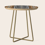 Tribal African Bogolan Fabric Art Design Side Table Gallery Image 1