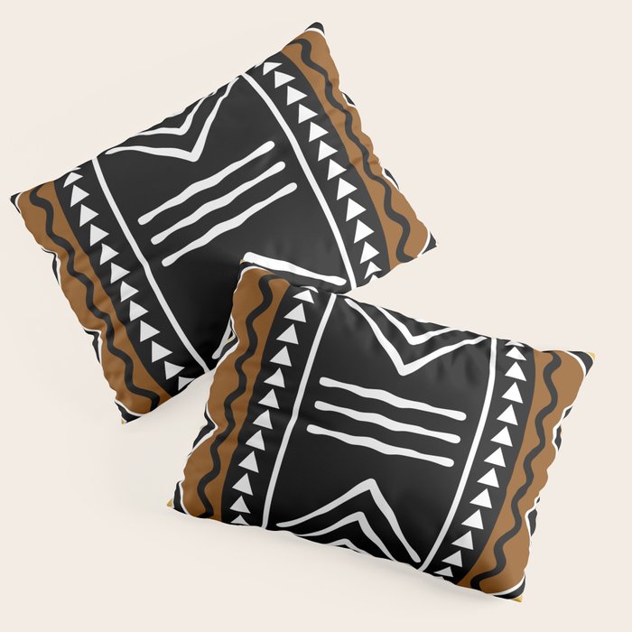 Tribal African Bogolan Fabric Art Design Pillow Sham Gallery Image 1