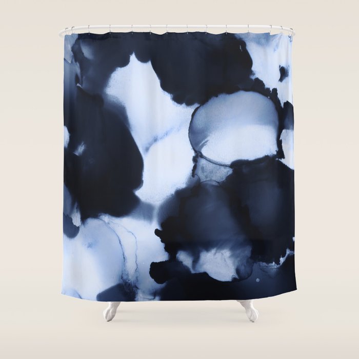 BLUE INK 22 Shower Curtain Gallery Image 1