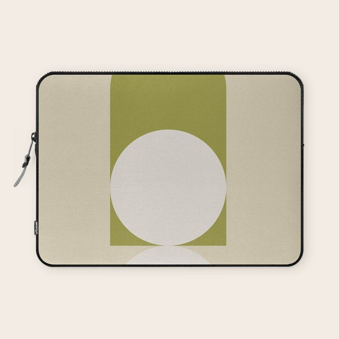 Contemporary Composition 05 - Golden Lime Laptop Sleeve Gallery Image 1