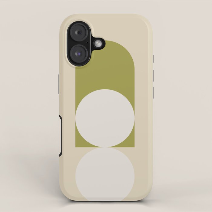 Contemporary Composition 05 - Golden Lime iPhone Case Gallery Image 1