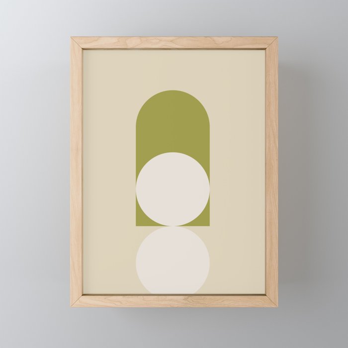 Contemporary Composition 05 - Golden Lime Mini Art Print Gallery Image 1
