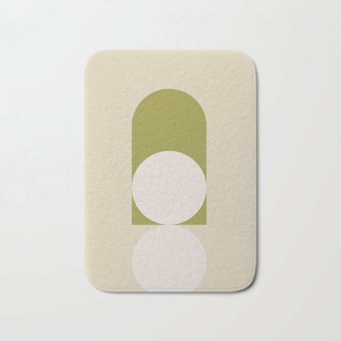 Contemporary Composition 05 - Golden Lime Bath Mat Gallery Image 1
