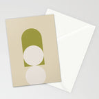 Contemporary Composition 05 - Golden Lime Stationery Card Gallery Image 2