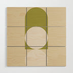 Contemporary Composition 05 - Golden Lime Wood Wall Art Gallery Image 1