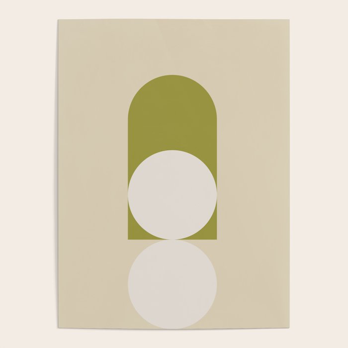 Contemporary Composition 05 - Golden Lime Poster Gallery Image 1