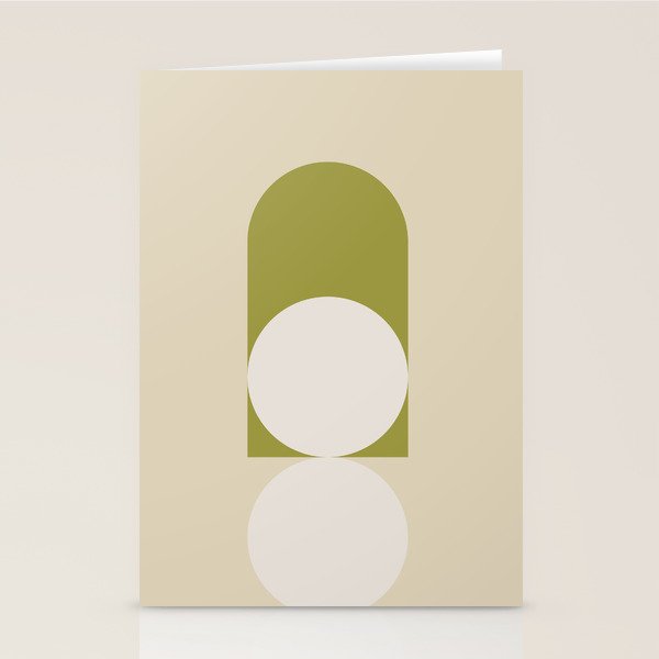 Contemporary Composition 05 - Golden Lime Stationery Card Gallery Image 1