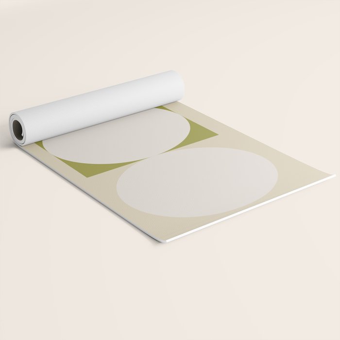 Contemporary Composition 05 - Golden Lime Yoga Mat Gallery Image 2