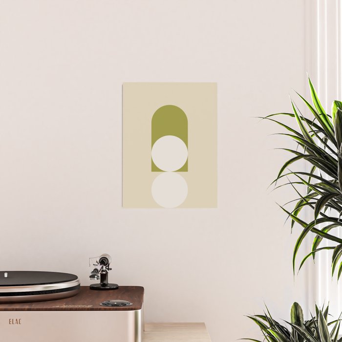 Contemporary Composition 05 - Golden Lime Poster Gallery Image 2