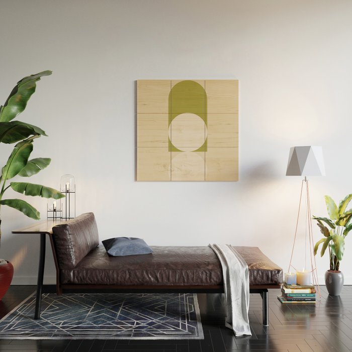 Contemporary Composition 05 - Golden Lime Wood Wall Art Gallery Image 2