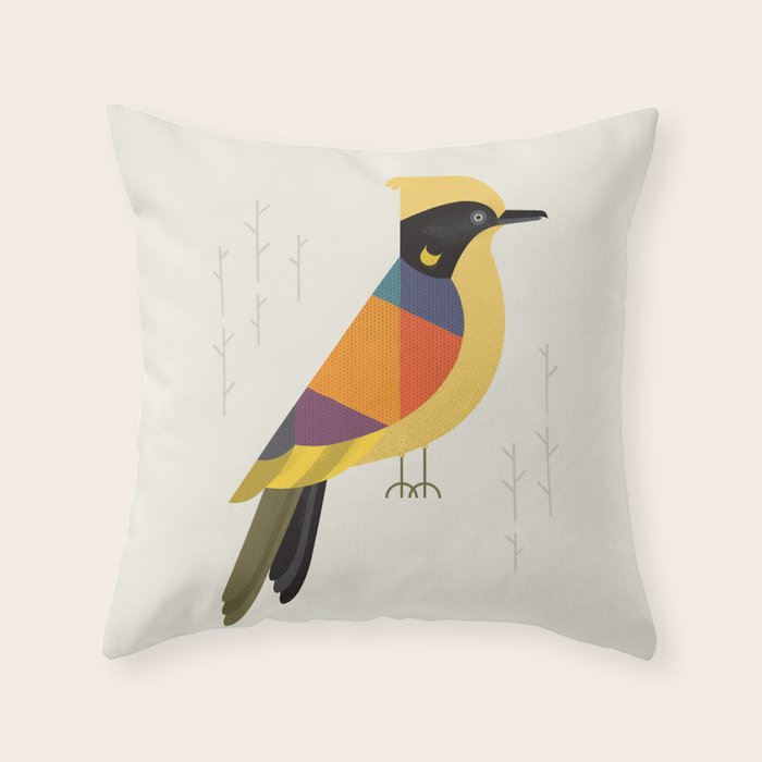 Helmeted Honeyeater Throw Pillow Gallery Image 6