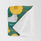 Klimt Dog in Flower Garden Landscape  Throw Blanket Gallery Image 3