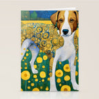 Klimt Dog in Flower Garden Landscape  Stationery Card Gallery Image 2