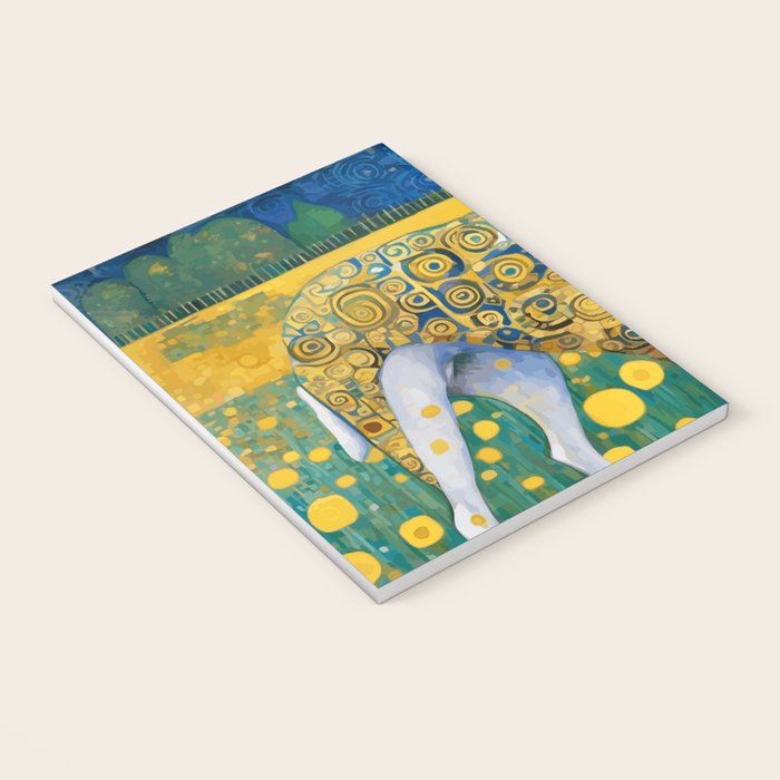 Klimt Dog in Flower Garden Landscape  Notebook Gallery Image 3