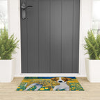 Klimt Dog in Flower Garden Landscape  Welcome Mat Gallery Image 3
