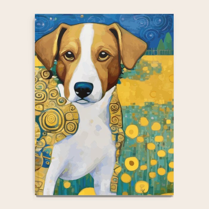 Klimt Dog in Flower Garden Landscape  Notebook Gallery Image 4