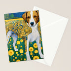 Klimt Dog in Flower Garden Landscape  Stationery Card Gallery Image 2