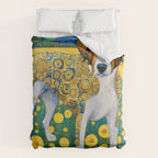 Klimt Dog in Flower Garden Landscape  Duvet Cover Gallery Image 6
