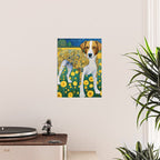 Klimt Dog in Flower Garden Landscape  Poster Gallery Image 2
