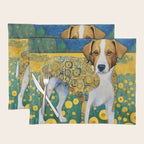 Klimt Dog in Flower Garden Landscape  Placemat Gallery Image 1
