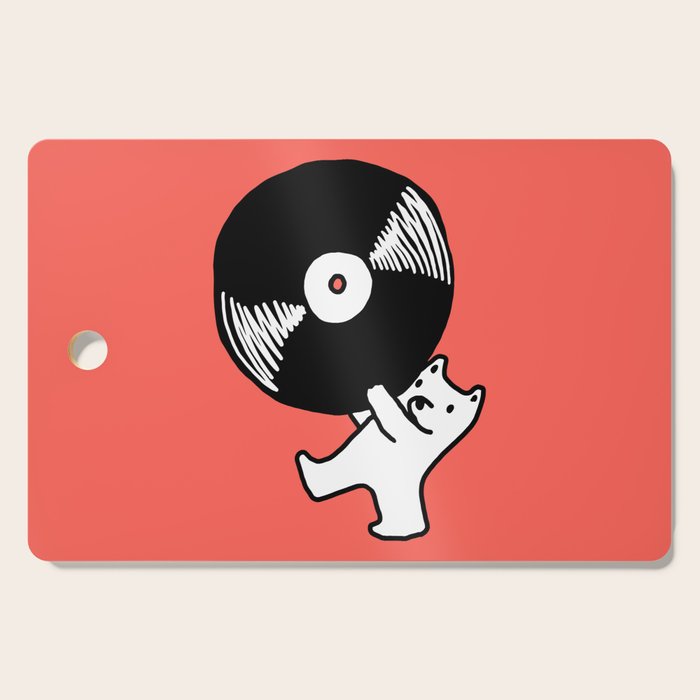 Record bear Cutting Board Gallery Image 1