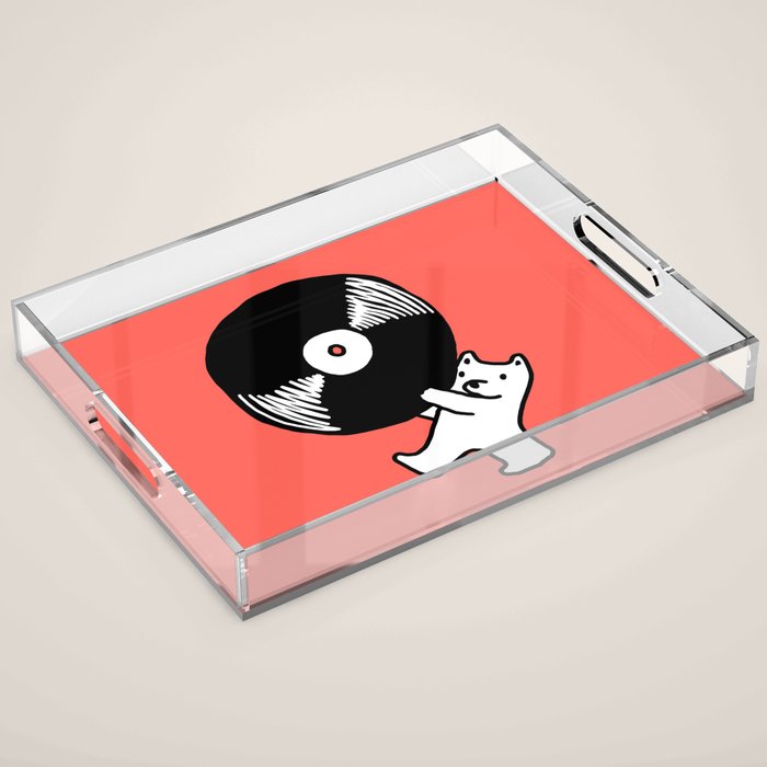 Record bear Acrylic Tray Gallery Image 1