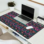 Mangatsika Mountain Stripe - Peach, Teal, Purple Desk Mat Gallery Image 2