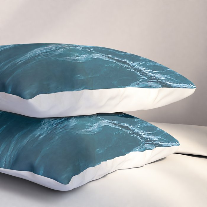 Minimalist Wave Patterns â Oceanscape Photography Pillow Sham Gallery Image 3